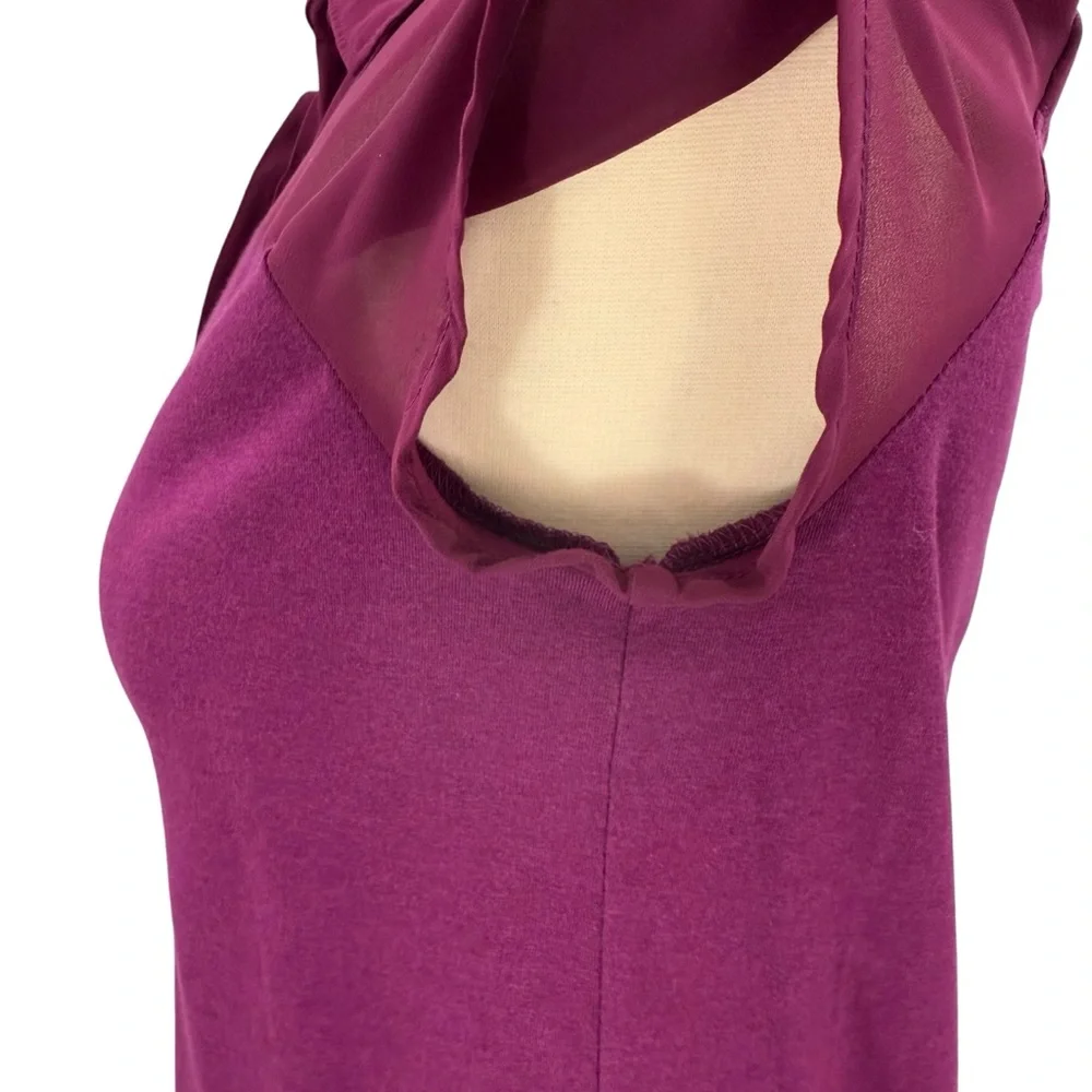 Banana Republic Factory Beach Plum Sheer Yolk Basic Cute Business Casual Blouse - Picture 11 of 16